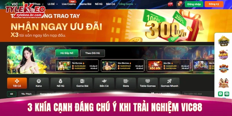 VIC88 - Đánh Giá Nền Tảng Giải Trí Có Nhiều Sảnh Cược 2 3 khía cạnh đáng chú ý khi trải nghiệm VIC88