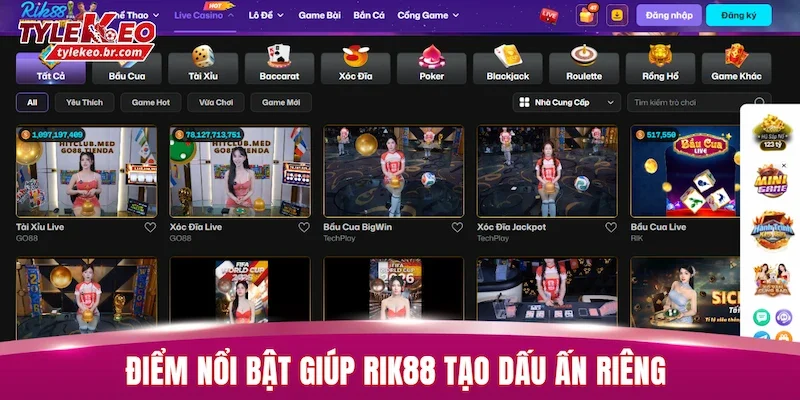 RIK88 | Đánh Giá Chi Tiết Qua Các Trải Nghiệm Thực Tế 2 Điểm nổi bật giúp RIK88 tạo dấu ấn riêng