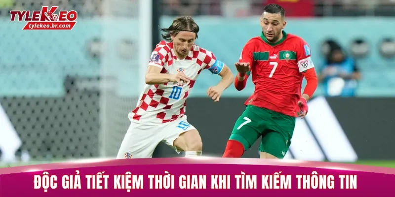 Độc giả tiết kiệm thời gian khi tìm kiếm thông tin ở Lịch thi đấu