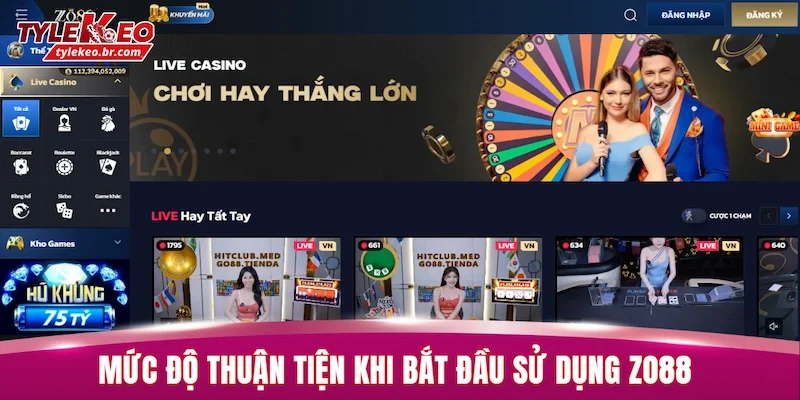 Mức độ thuận tiện khi bắt đầu sử dụng ZO88