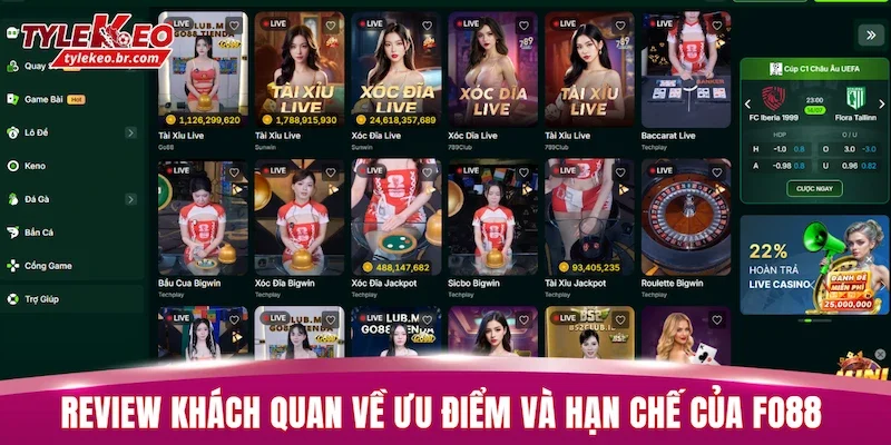 FO88 - Khám Phá Các Ưu Điểm Và Trải Nghiệm Toàn Diện 3 Review khách quan về ưu điểm và hạn chế của FO88