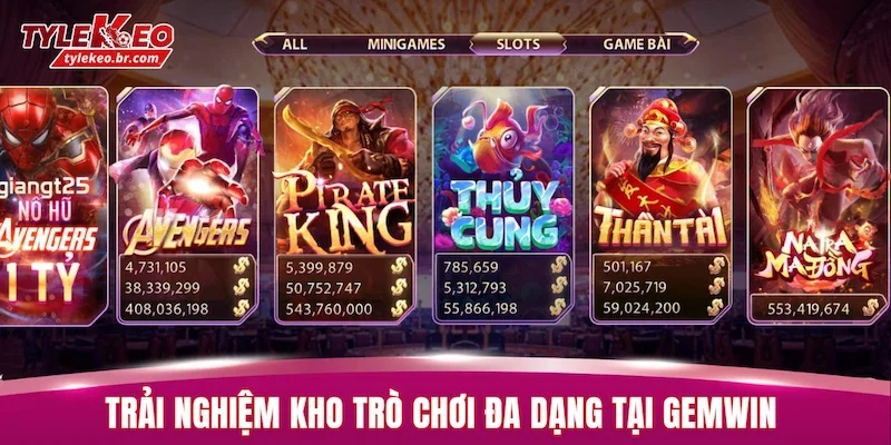 Review GEMWIN - 5 Lý Do Được Nhiều Người Chơi Lựa Chọn 3 Trải nghiệm kho trò chơi đa dạng tại GEMWIN