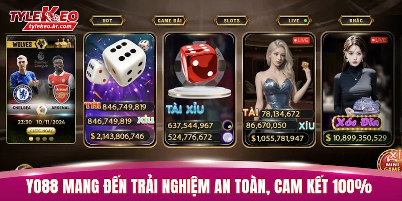 YO88 mang đến trải nghiệm an toàn, cam kết bảo mật 100%